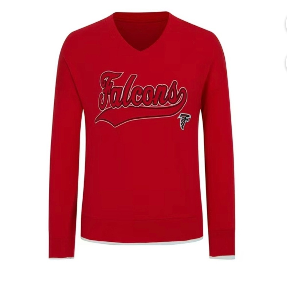 Falcons Red V-Neck Sweater
